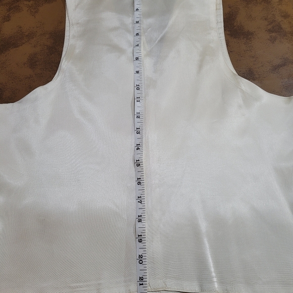 New Tan Vest with Cream Back - Picture 4 of 5